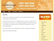 Tablet Screenshot of goldengingerchinesecuisine.com